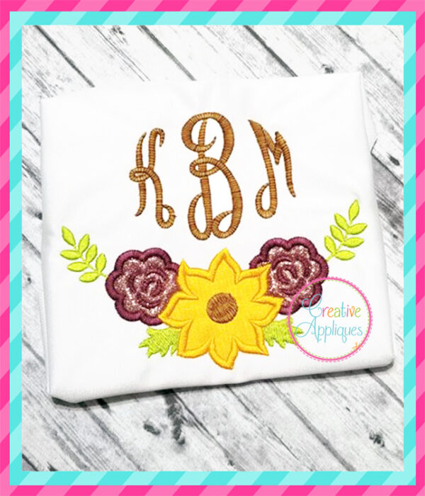 Fall Floral Swag Applique