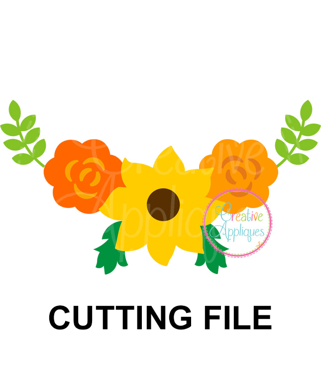 Download Floral Swag Cutting File Svg Dxf Eps Creative Appliques