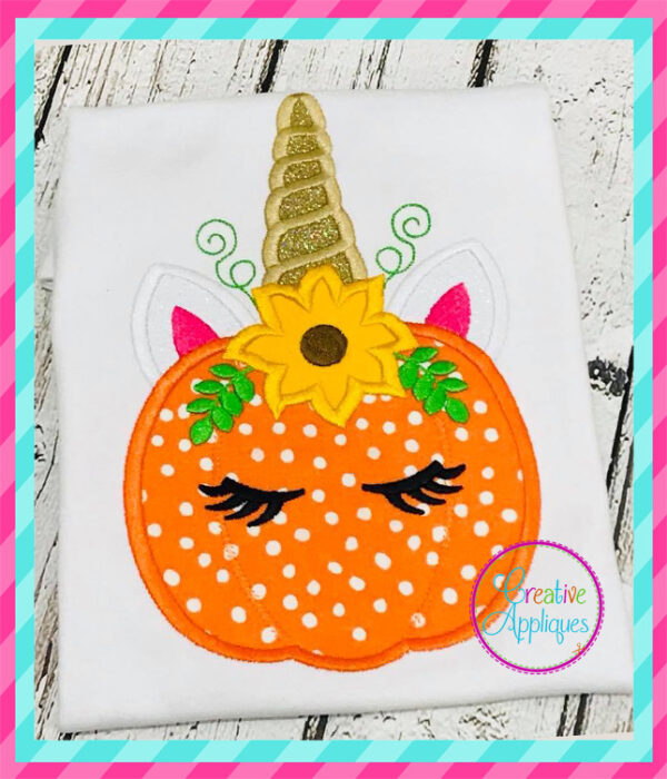 Unicorn Pumpkin Applique - Image 3