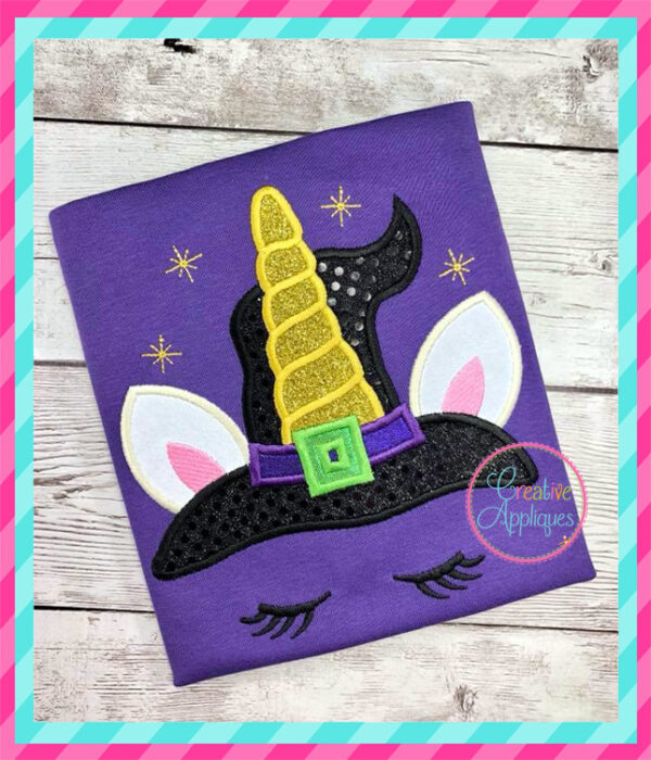 Witch Unicorn Applique - Image 4