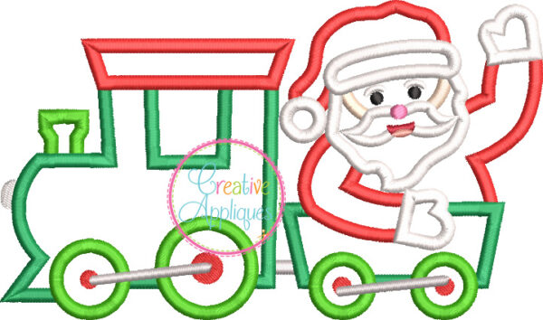 Santa Train Applique - Image 2