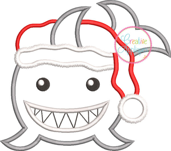 Santa Shark Applique - Image 2