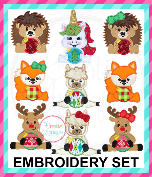 Animal Ornament Applique Design Set