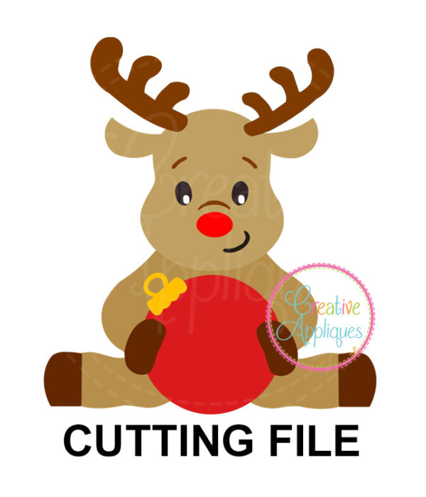 Reindeer Ornament Cutting File SVG DXF EPS