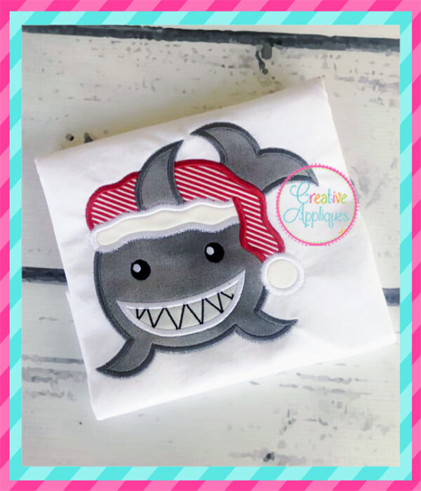 Santa Shark Applique - Image 6