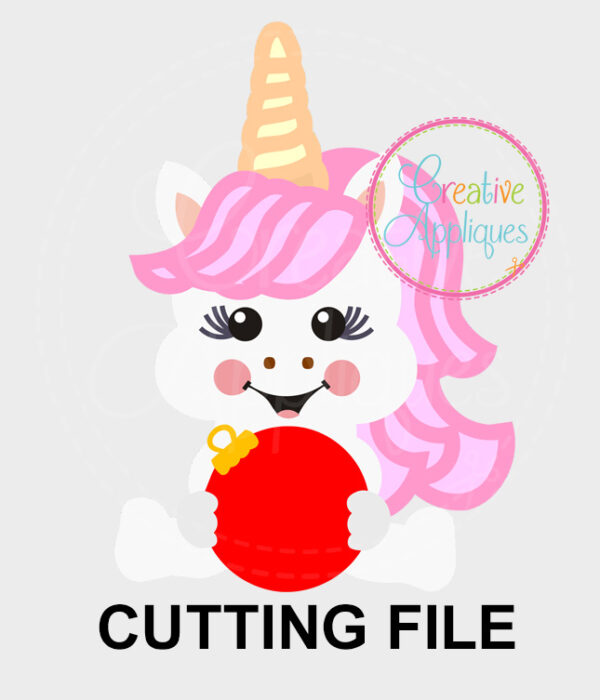 Unicorn Ornament Cutting File SVG DXF EPS