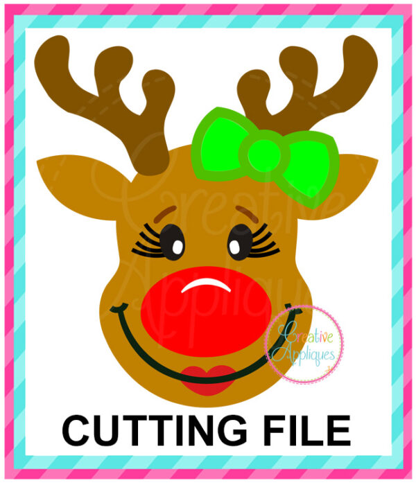 Girl Reindeer Cutting File SVG DXF EPS