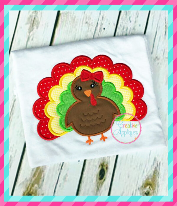 Girl Turkey Applique - Image 4