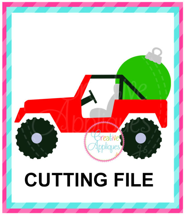 Jeep Ornament Cutting File SVG DXF EPS