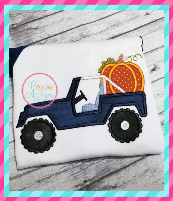 Pumpkin Jeep Applique - Image 5