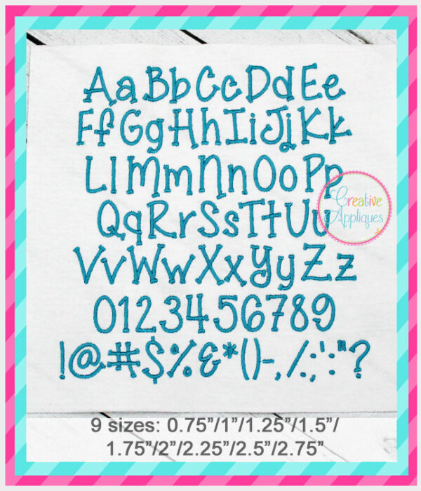 Playtime Embroidery Font - Image 3