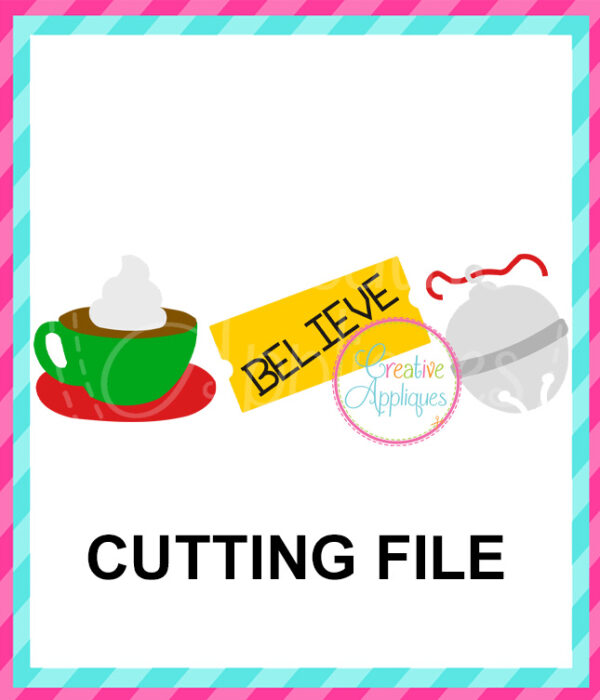 Hot Chocolate Ticket Bell Cutting File SVG DXF EPS