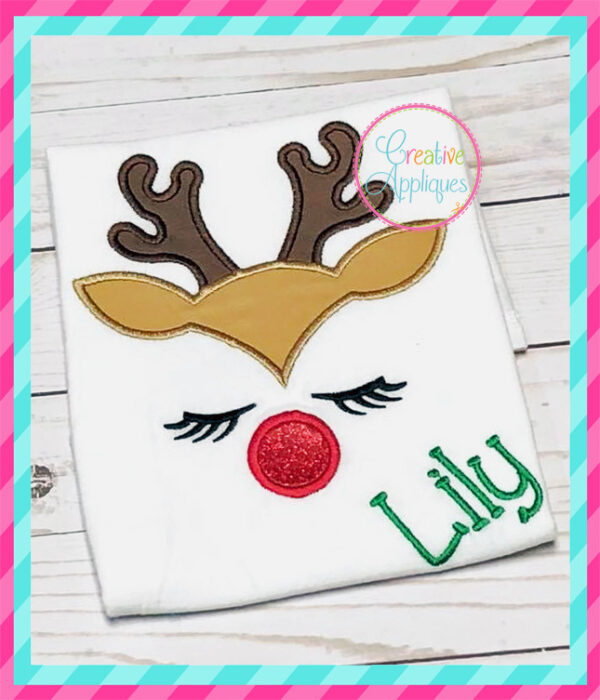 Reindeer Face Applique - Image 4