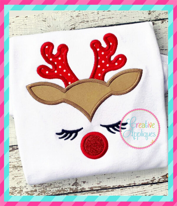 Reindeer Face Applique