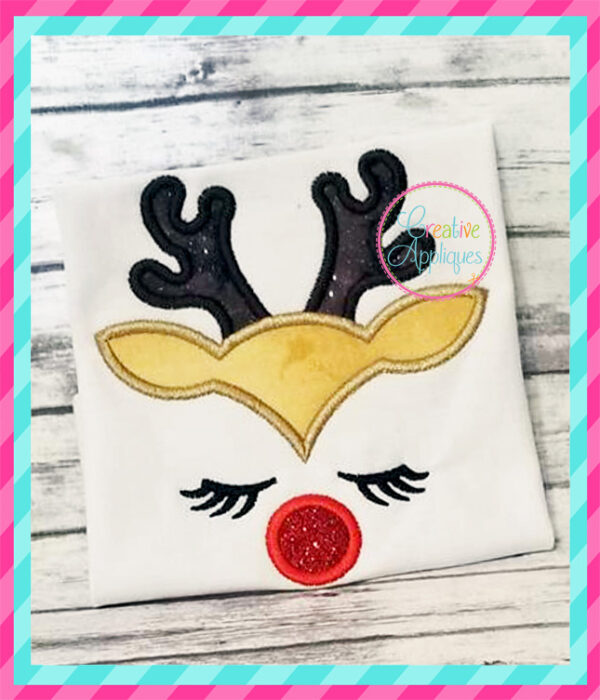 Reindeer Face Applique - Image 3