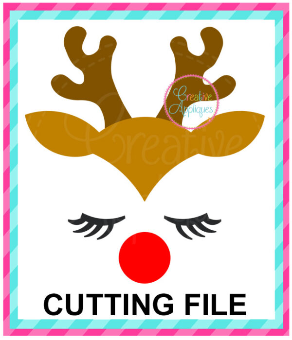 Reindeer Face Cutting File SVG DXF EPS