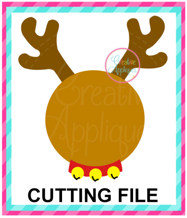 Reindeer Monogram Cutting File SVG DXF EPS