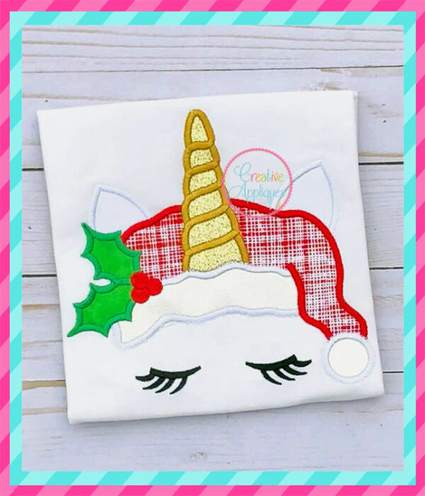 Santa Unicorn Applique - Image 3