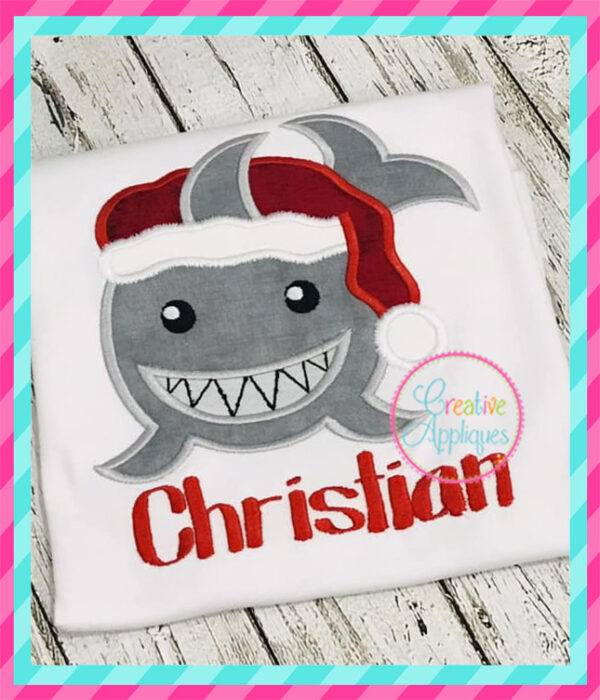 Santa Shark Applique - Image 4