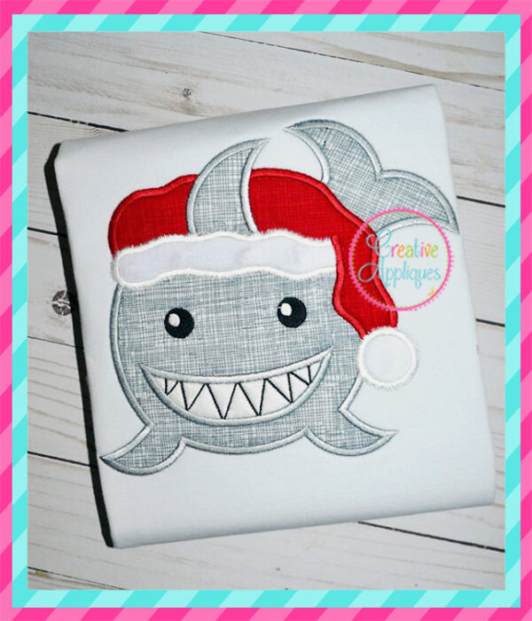 Santa Shark Applique - Image 5