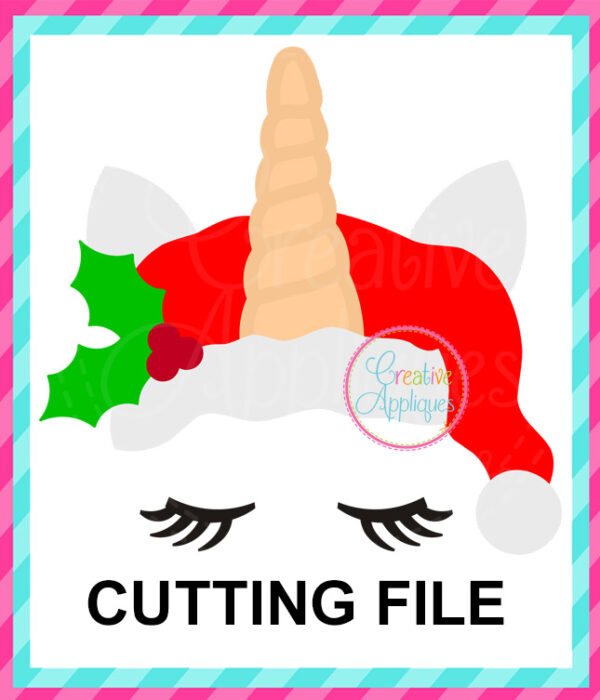 Santa Unicorn Horn Face Cutting File SVG DXF EPS