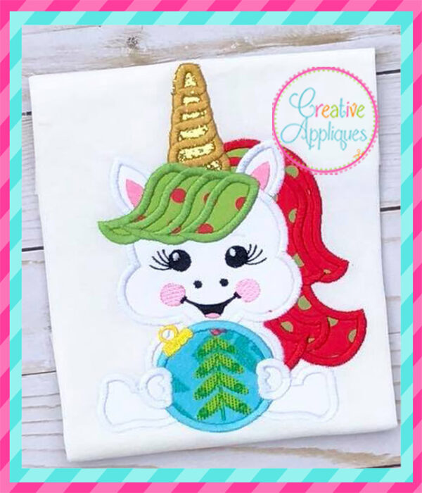 Unicorn Ornament Applique - Image 3