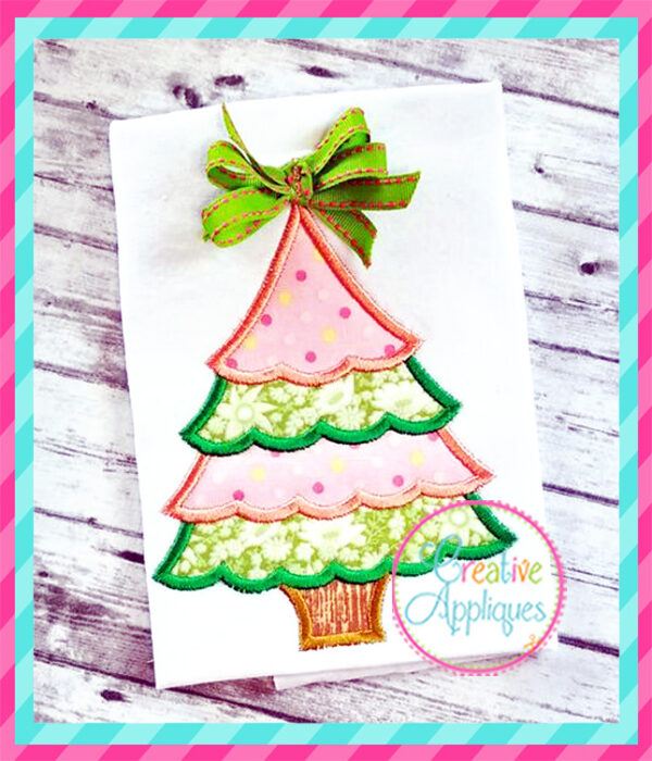 4 Tier Christmas Tree Applique - Image 2