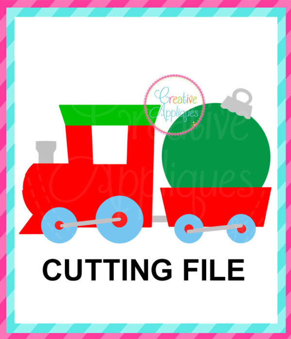 Ornament Train Cutting File SVG DXF EPS