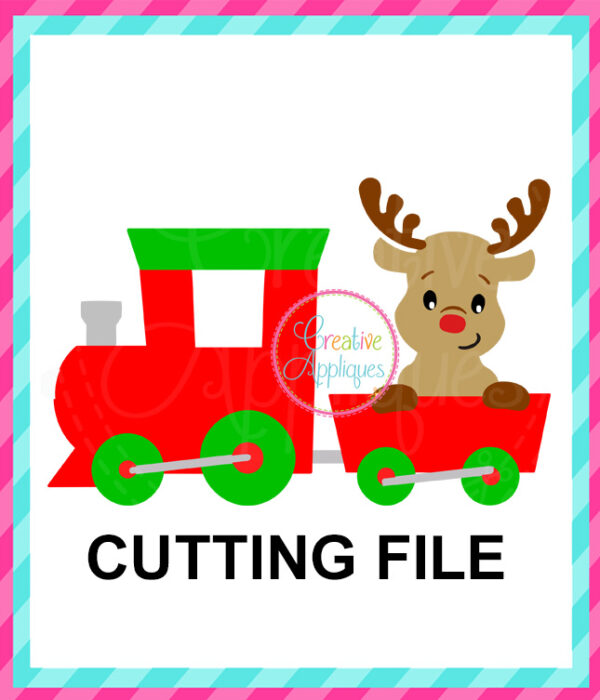 Reindeer Train Cutting File SVG DXF EPS