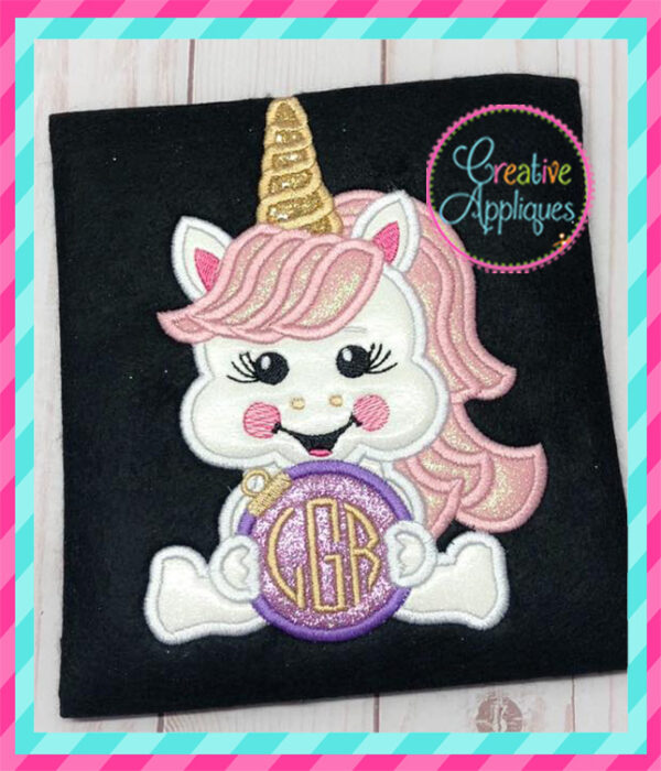 Unicorn Ornament Applique - Image 5