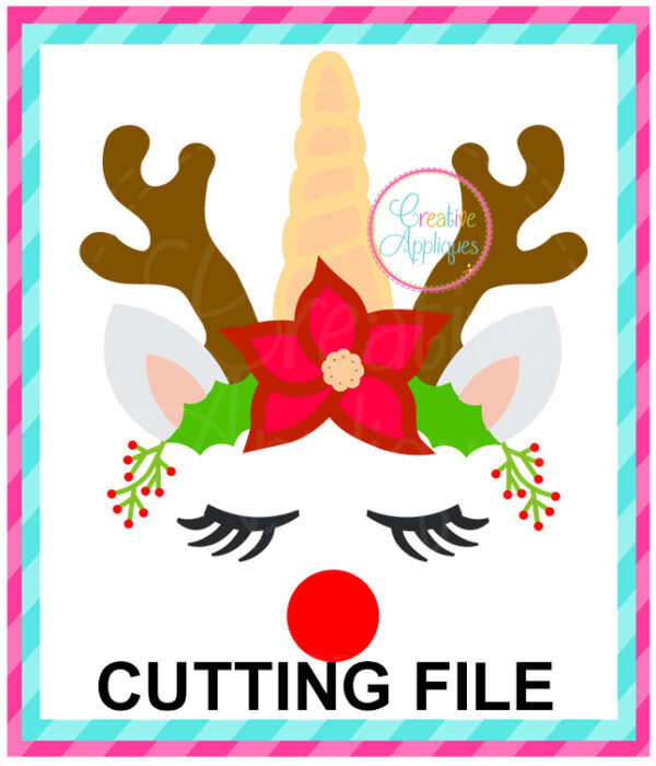 Unicorn Horn Reindeer Cutting File SVG DXF EPS