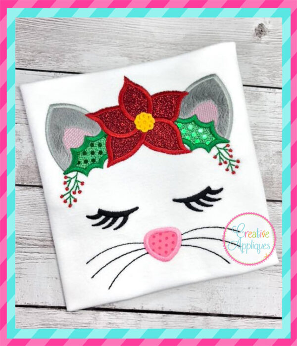 Christmas Cat Applique