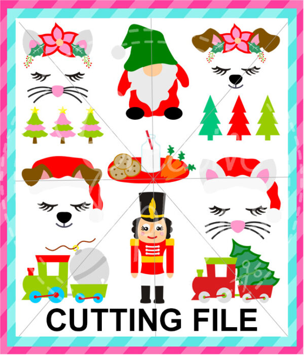 Christmas Set Cutting File SVG DXF EPS