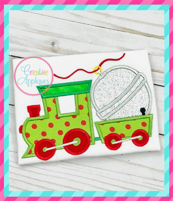 Train Sleigh Bell Applique