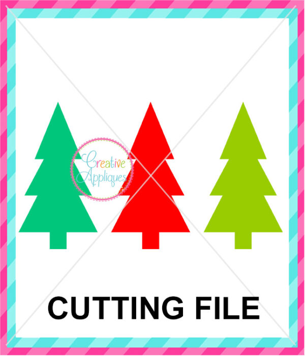 3 Trees Cutting File SVG DXF EPS