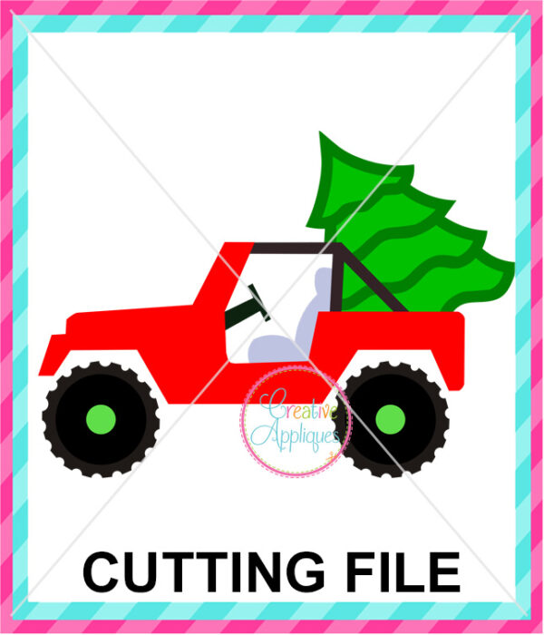 Jeep Tree Cutting File SVG DXF EPS