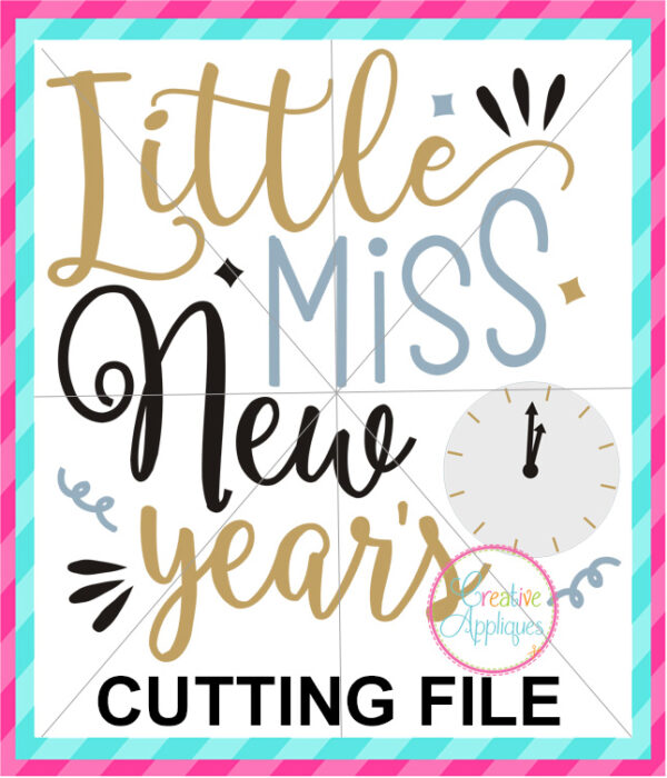 Little Miss New Year's Cutting File