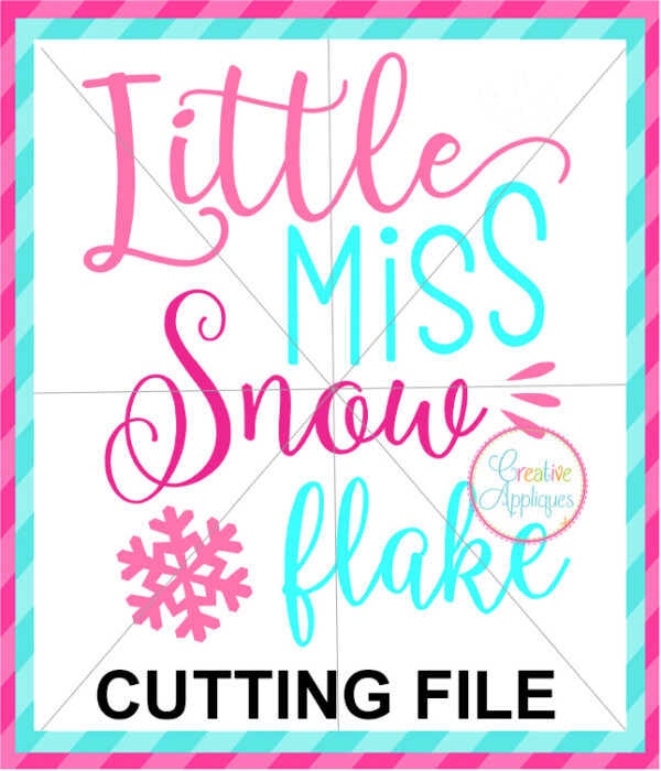 Little Miss Snowflake Cutting File SVG DXF EPS