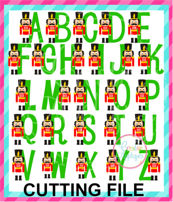 Nutcracker Alphabet Cutting File SVG DXF EPS - Image 2