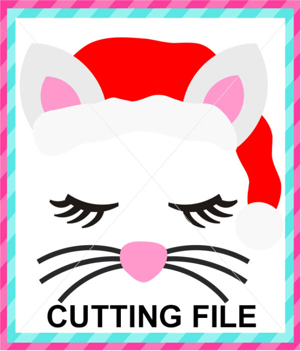 Santa Cat Cutting File SVG DXF EPS