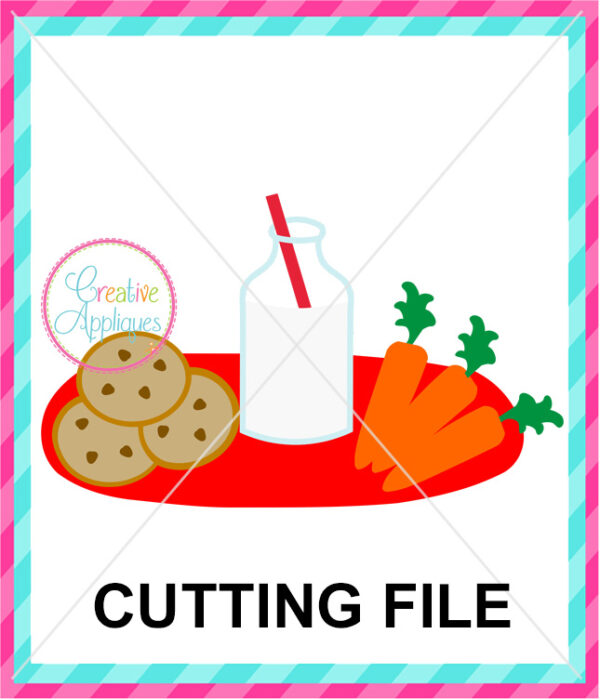 Milk, Cookies, Carrots Cutting File SVG DXF EPS