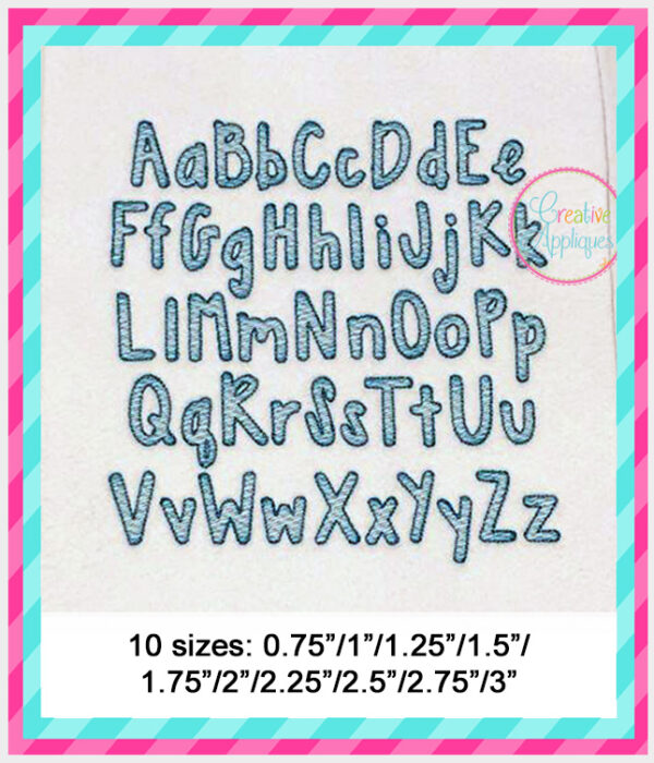 Sketch Stitch Embroidery Font Sweet and Sassy - Image 5