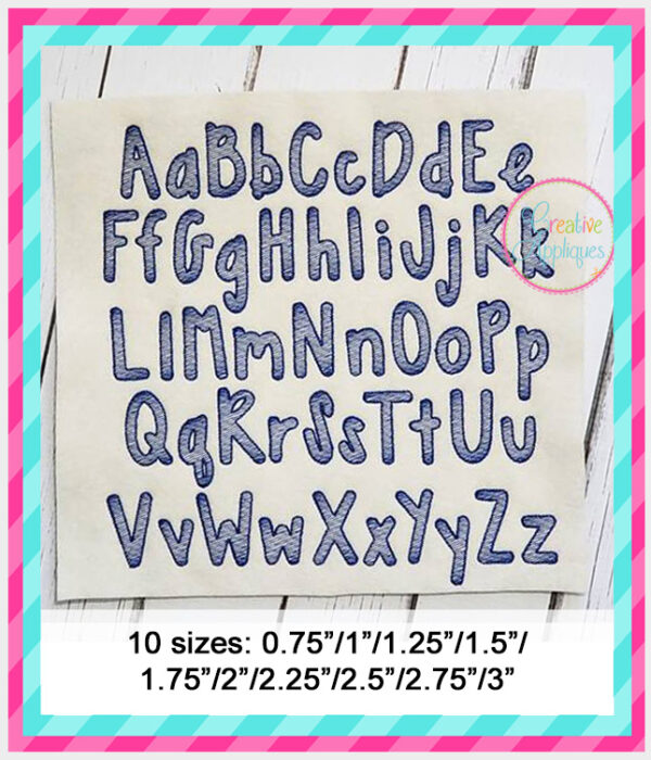 Sketch Stitch Embroidery Font Sweet and Sassy - Image 4