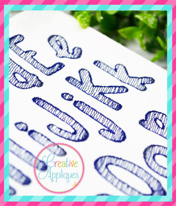 Sketch Stitch Embroidery Font Sweet and Sassy - Image 2