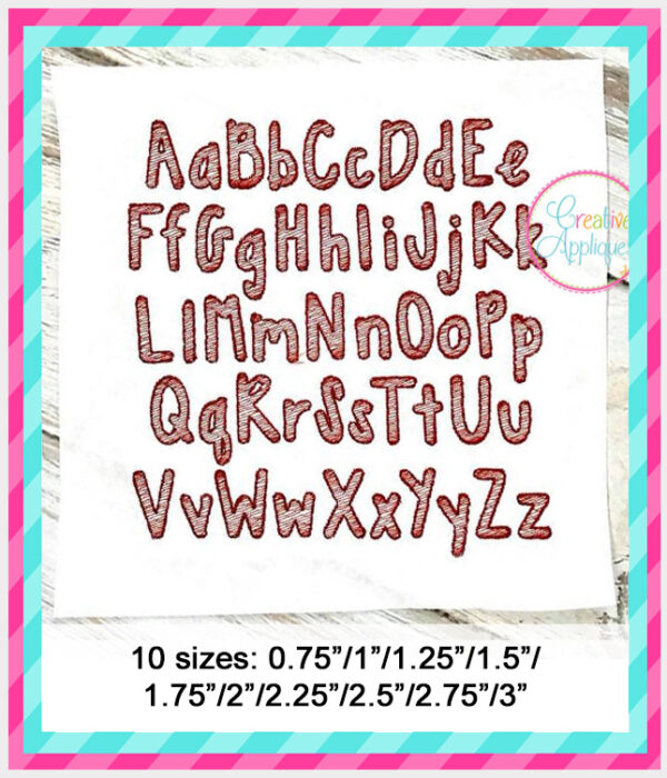 Sketch Stitch Embroidery Font Sweet and Sassy - Image 3