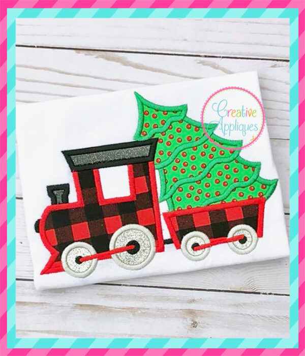 Train Tree Applique