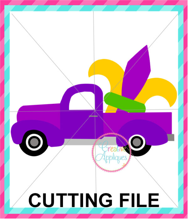 Antique Truck Fleur De Lis Cutting File