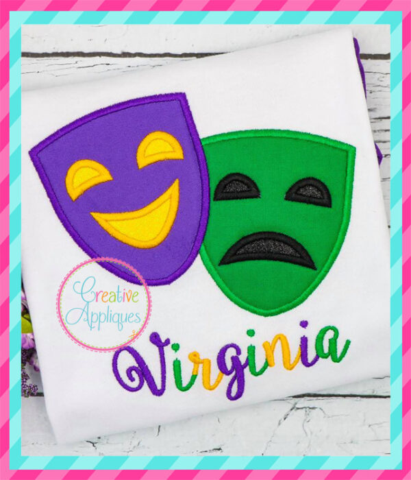 Mardi Gras Masks Applique