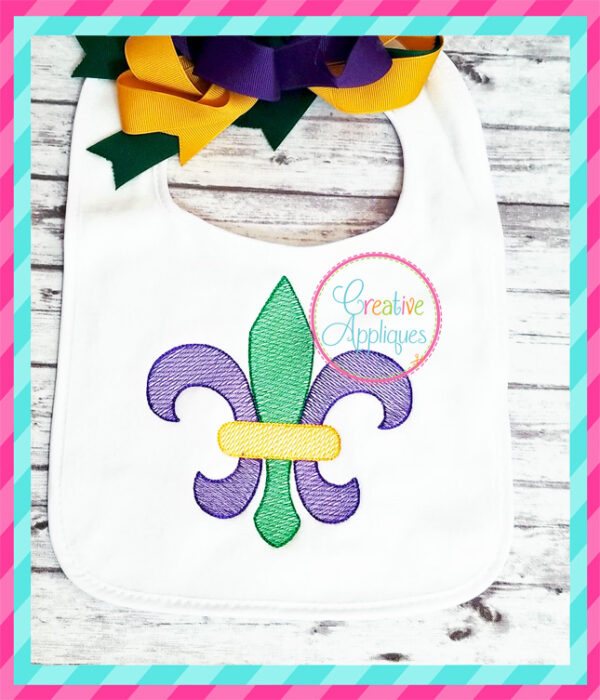 Sketch Fleur de Lis Embroidery - Image 6