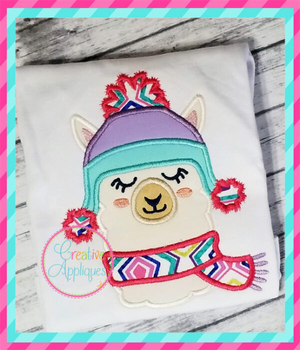 Winter Llama Applique